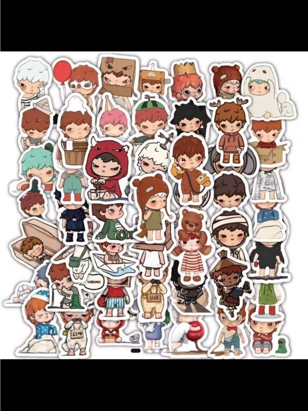 Popmart Hirono Stickers, pack of 50
